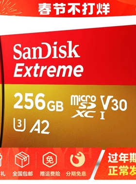 适用于影石insta360 Ace Pro 2运动相机大疆Action 4/5/6 无人机SD储存卡沣标/闪迪TF 128 256G内存卡