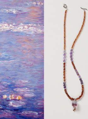 萤石天然紫水晶串珠女新中式项链