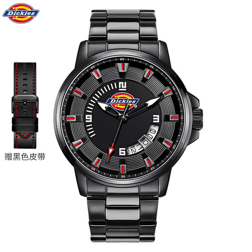 Dickies钢带石英男士手表