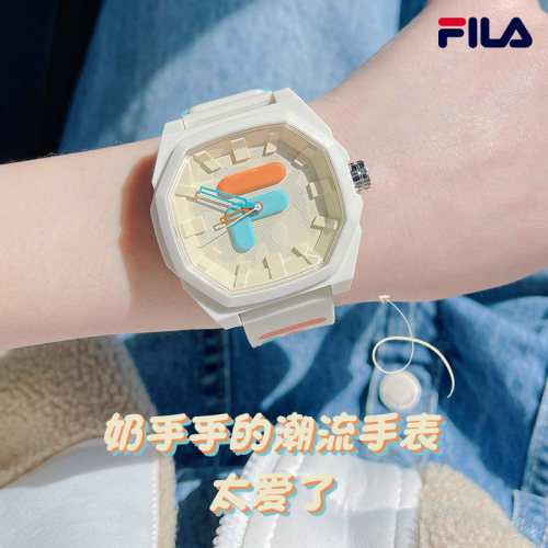fila新款运动风防水果冻彩色腕表