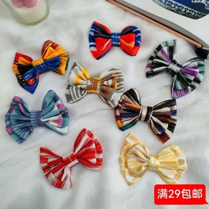 新疆特色民族风艾德莱斯蝴蝶结发夹儿童发饰顶夹侧边夹手工头饰