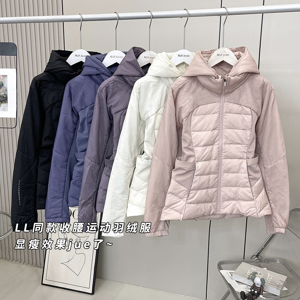 柜柜款！秋冬户外跑步运动轻薄连帽羽绒服女修身显瘦短款保暖外套