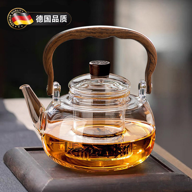 德国轻奢新款玻璃煮茶壶耐高温加厚煮茶器电陶炉烧水壶家用泡茶壶