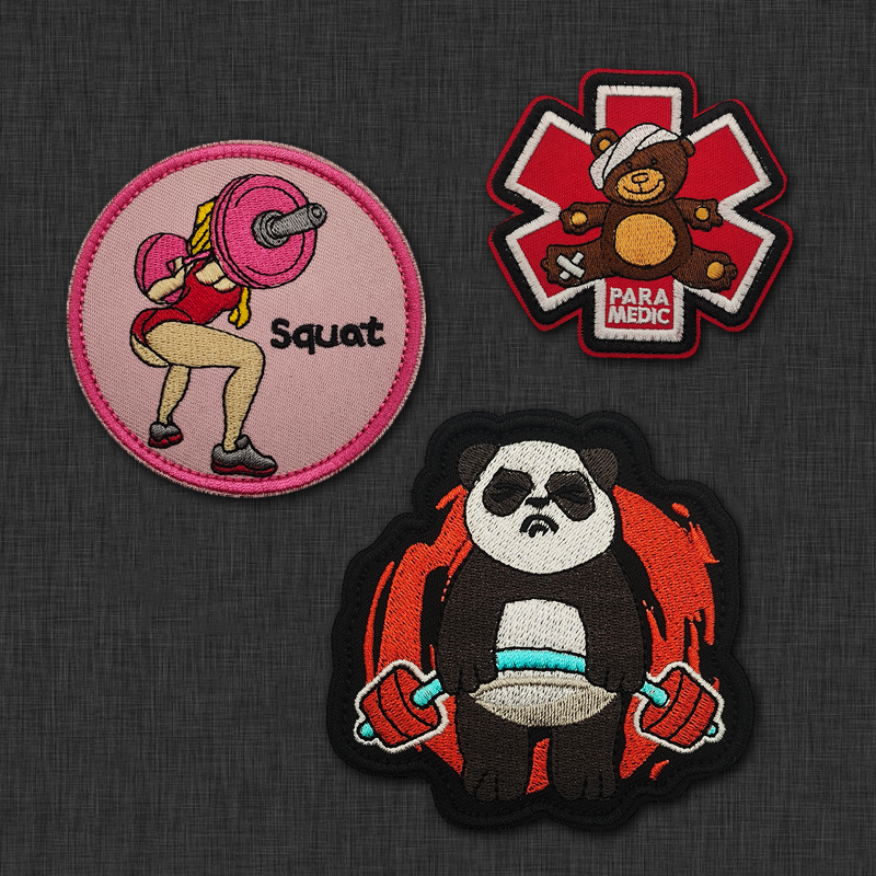 健身举重系列美女举重和熊猫