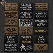 英文图案个性 创意刺绣臂章尼龙魔术贴背包贴徽章士气章补丁