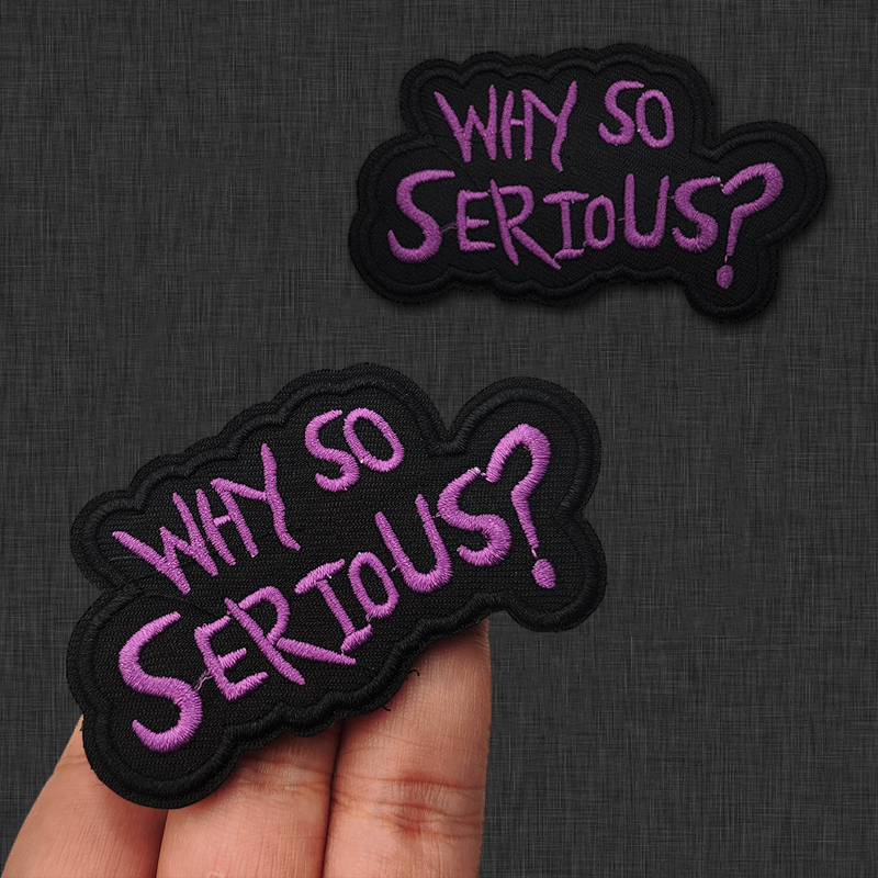 WHYSODERIOUS卡通英文布贴