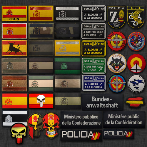 西班牙Spain臂章识别章魔术贴