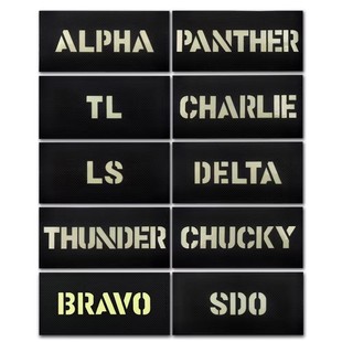 CHUCKY BRAVO 夜光英文激光切割臂章魔术贴士气章 DELTA ALPHA
