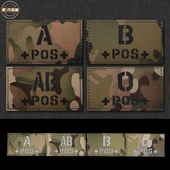 反光IR面料血型A 战术士气章魔术贴臂章背包贴补丁徽章