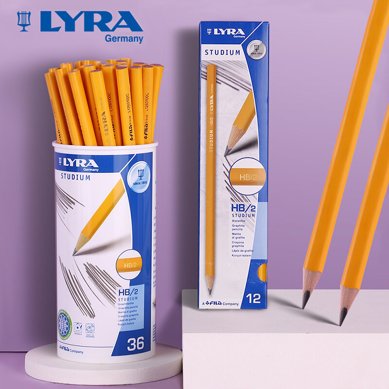 艺雅三角杆黄杆铅笔2b一年级HB