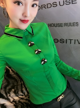 欧货洋气衬衣女韩版修身