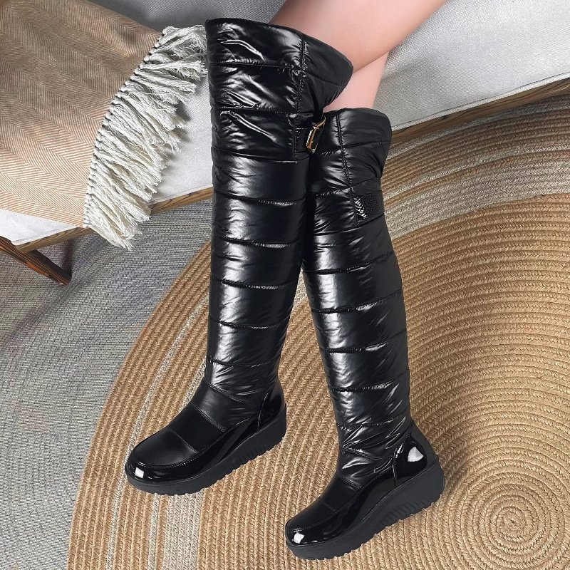 冬季新款加绒加厚长靴防水过膝羽绒雪地靴女保暖抗寒棉鞋户外棉靴,女鞋,时尚雪地靴,淘宝优惠券,粉丝福利购,淘宝优惠卷