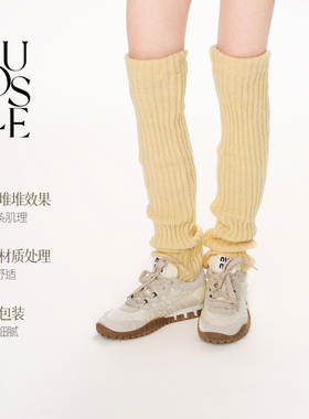 NUOISLE*惬意瞬间 春季居家保暖护膝y2k长筒堆堆袜套