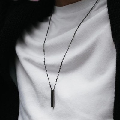 classic Pendant Necklace for men women Stainless Steel chain