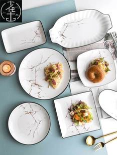 pure white round plates Dinner plate home cerami
