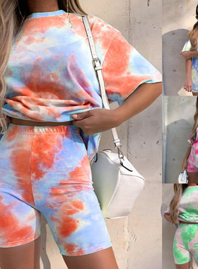 set clothes for women sport wear summer ladies tracksuit套装