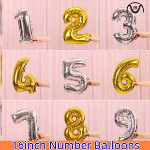 16inch Number Balloons Figure Birthday Party Supplies 气球