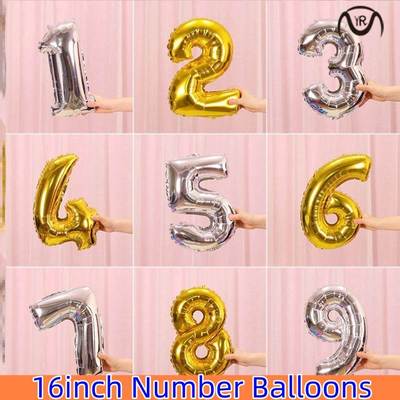 16inch Number Balloons Figure Birthday Party Supplies 气球