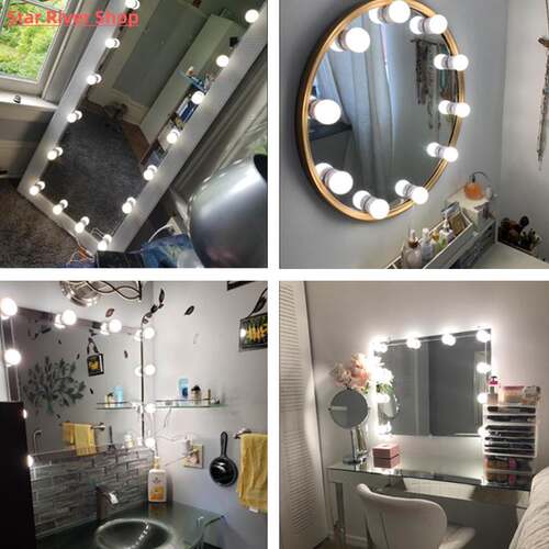 LED Make up Mirror Light Bulbs USB Hollywood Vanity Makeup M