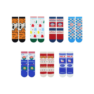 （3双包邮）加厚全毛圈冬季卡通可爱美式复古风保暖堆堆袜女棉袜