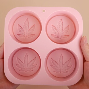 大号圆形树叶手工皂硅胶模具小清新叶子香薰石膏娃娃模耐高温不粘