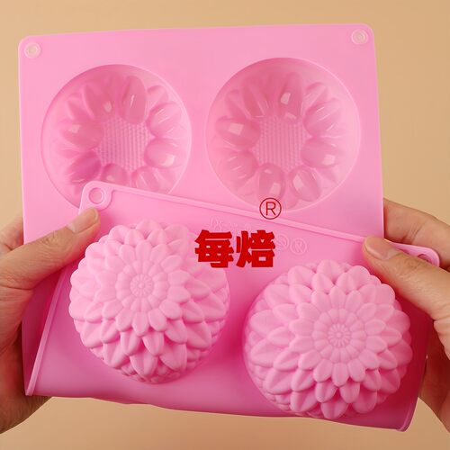 大号圆形立体花DIY手工皂香皂模