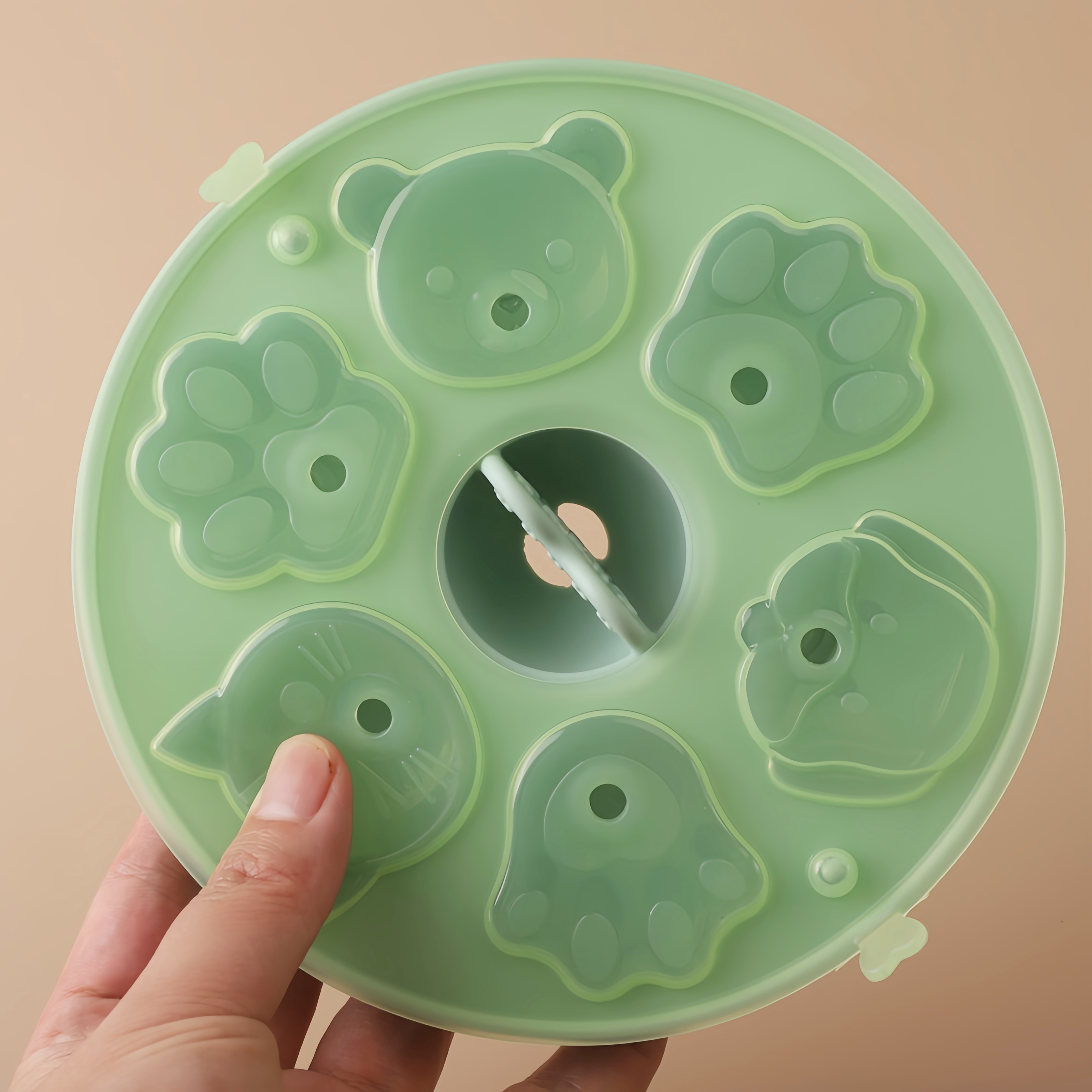 卡通动物辅食蒸糕白凉粉布丁模具