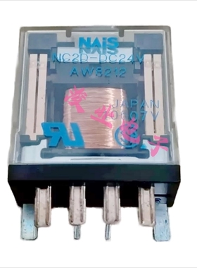现货 NC2D-DC24V进口NC4D 24VDC 松下 5A250VAC继电器24V 8脚拔座