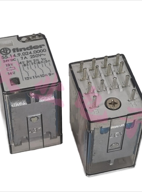 进口finder TYPE 55.14.9.024.0000 7A-250V继电器  14脚散新现货
