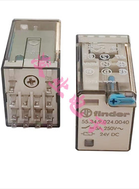 意大利finder小型继电器14脚24DCV 55.34.9.024.0040 底座94.84.1