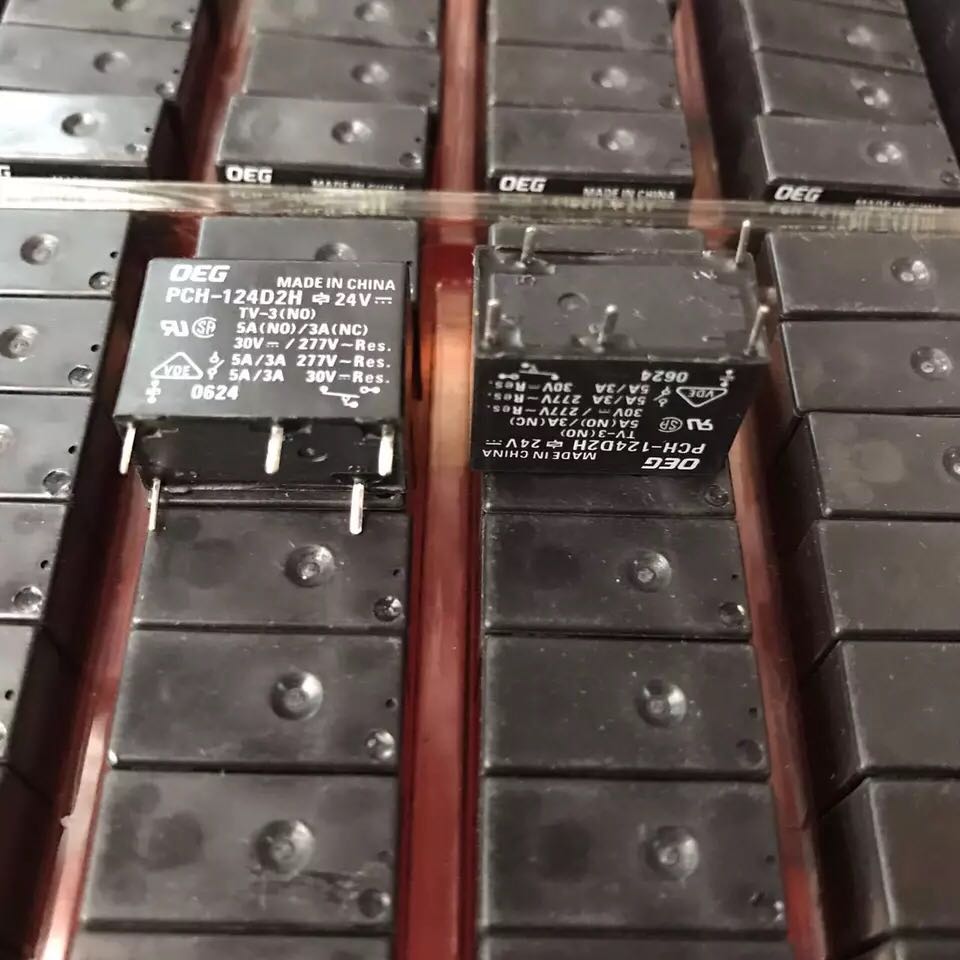 继电器 PCH-124D2H 一开一闭 5A DC24V 5脚 PCH-1 24D2H