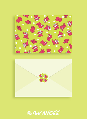 可爱蜡笔小新日式生日礼物贺卡ins小鳄鱼礼品卡片感恩留言感谢卡