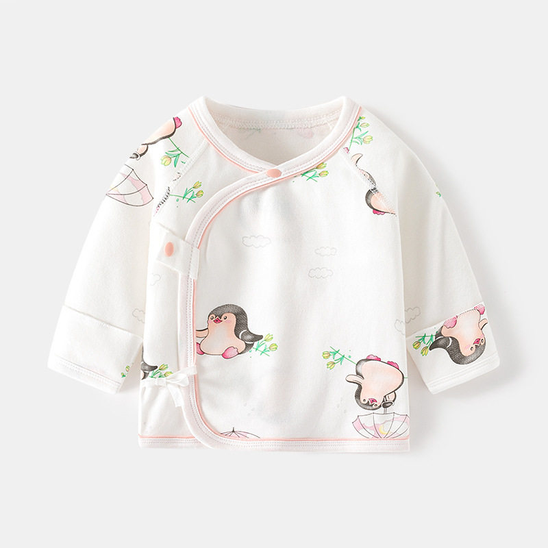 SPRING AND AUTUMN PAJAMAS MONK CLOTHES BONELESS COTTON TOPS NEWBORN BABY CLASS A CLOTHES BABY HALF BACK CLOTHES INNER CLOTHES