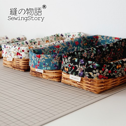 手工制作布艺草莓桌面收纳盒