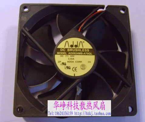 原装 Adda 9225 DC24V 0.4A AD0924MB-A70GL 变频器 散热风扇
