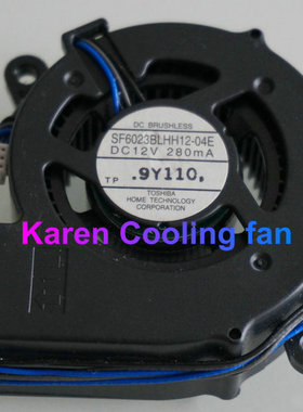 全新原装6CM SF6023BLHH12-04E 6023 DC12V 280MA 投影机风扇