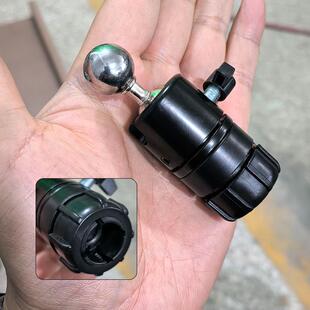 17mm球头母座互转换1/4螺丝转接头通用球头支架改螺丝口延长配件