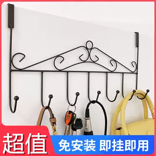 无痕免钉门后挂钩置物架挂衣钩创意浴室厨房钩子衣服挂衣架
