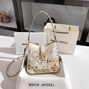 高级感单肩斜挎包 国风刺绣腋下包包女2025新款 MACK JHOSEL新中式