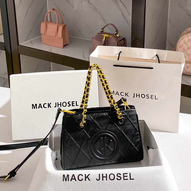 MACKJHOSEL复古菱格托特包链条包