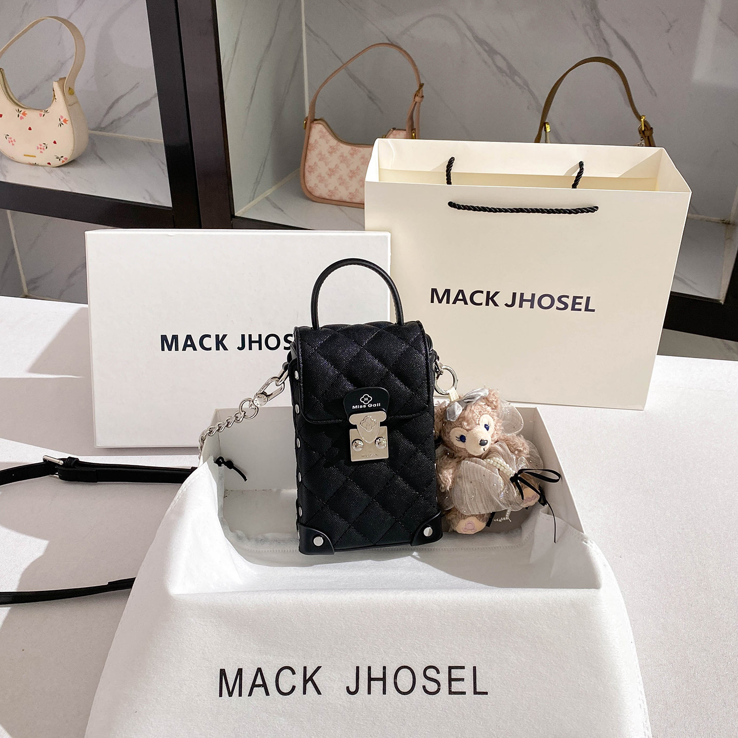 MACKJHOSEL小众设计格菱手机包