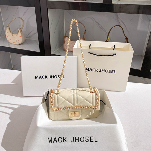 MACKJHOSEL小香风镶钻链条小方包