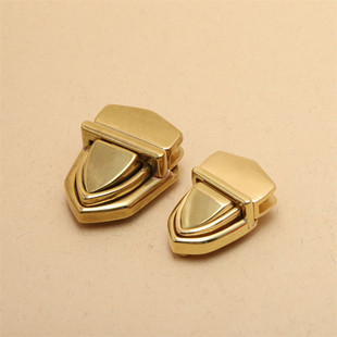 纯铜插扣鸭舌锁扣黄铜钩扣开关锁扣插锁DIY手工皮具箱包五金配件