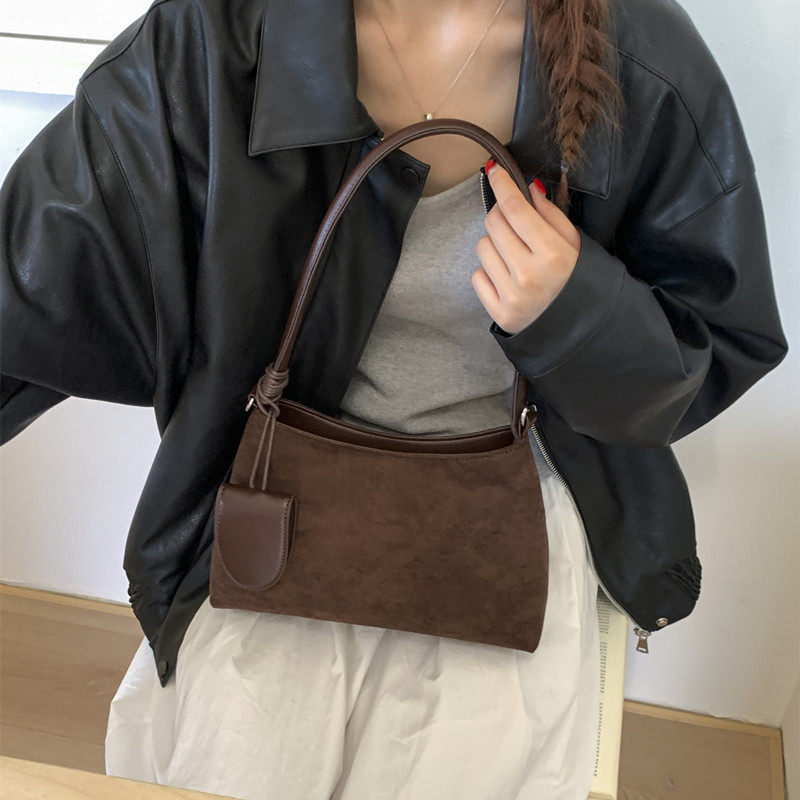 森系小众ins时髦腋下包今年流行绒面手拎包复古极简风单肩斜挎包,箱包皮具/热销女包/男包,腋下包,淘宝优惠券,粉丝福利购,淘宝优惠卷