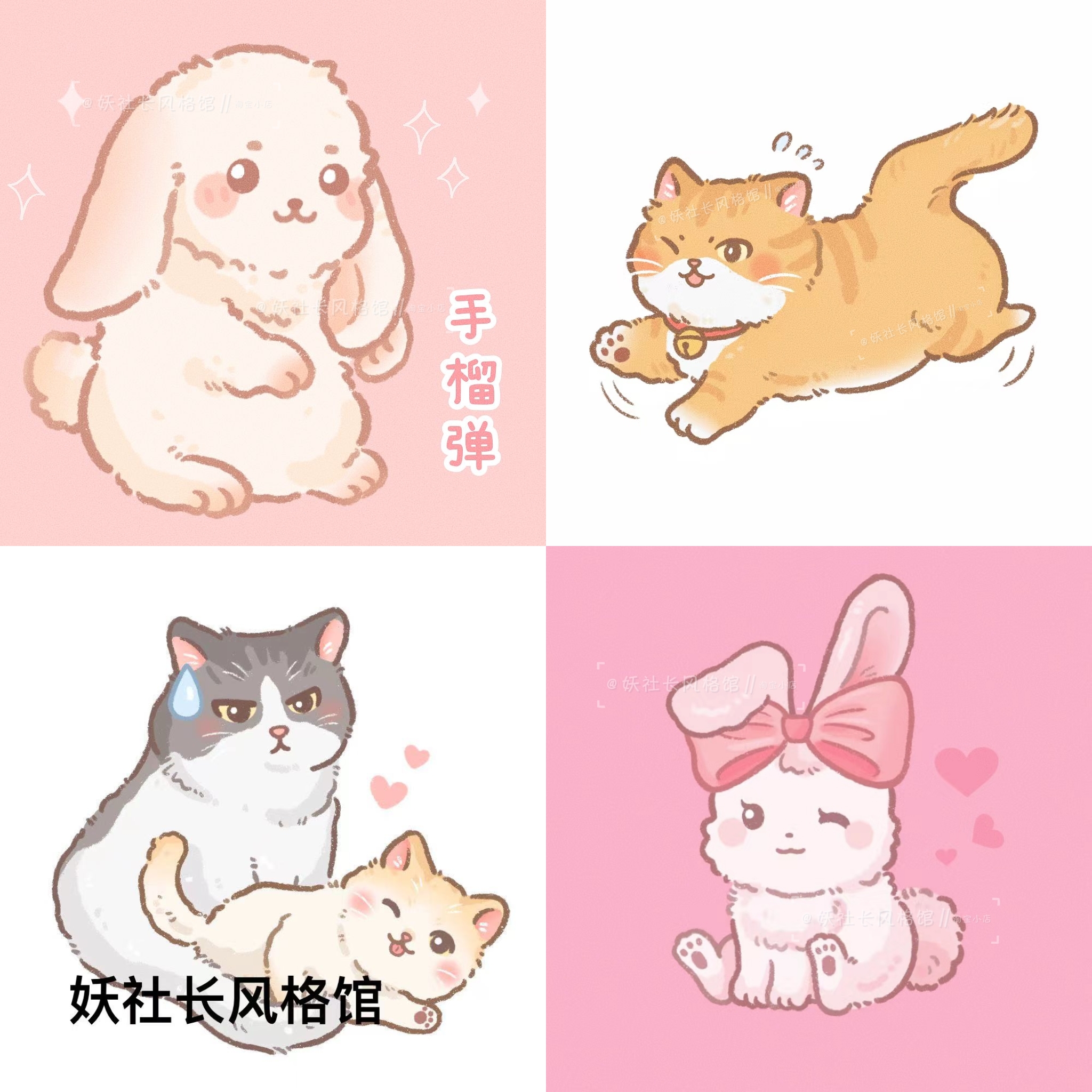 手绘宠物头像装饰画 q版画肖像画卡通漫画定制猫猫狗狗照片设计 个性定制/设计服务/DIY 手绘真人漫画/画类定制 原图主图