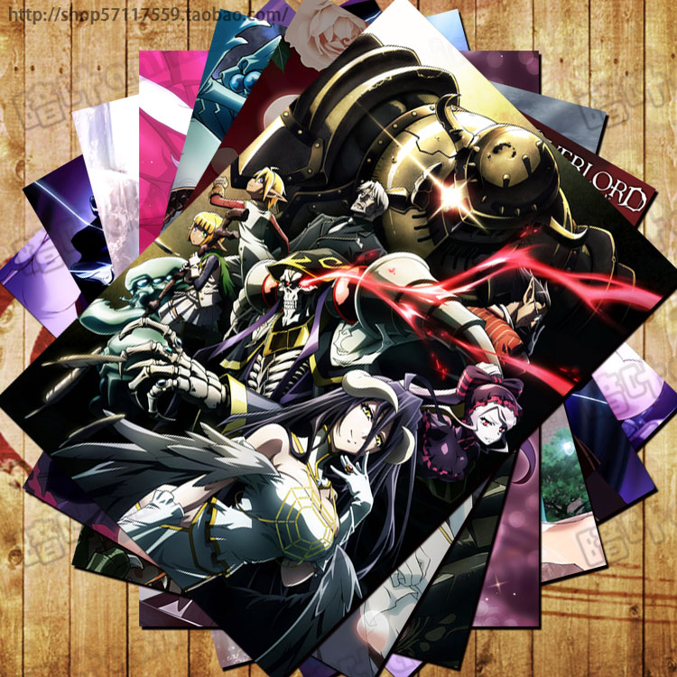 不死者之王周边明信片海报骨王Overlord卡贴挂画 雅儿贝德夏提雅