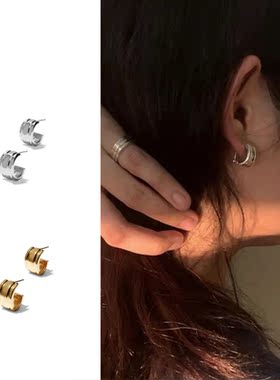 现货Leicozy/coldframe韩国花瓶瓷器耳钉耳环