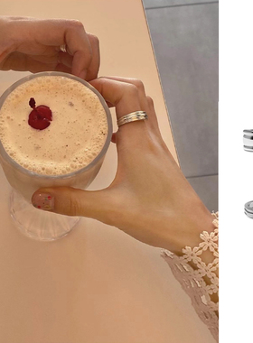 现货Leicozy/coldframe韩国小众品牌宽窄花瓶pottery vessel戒指