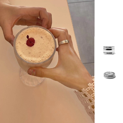 现货Leicozy/coldframe韩国小众品牌宽窄花瓶pottery vessel戒指