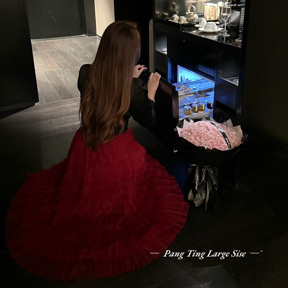 胖婷大码定制微胖mm「雾岛秋歌」气质名媛高级感蛋糕网纱半裙女秋